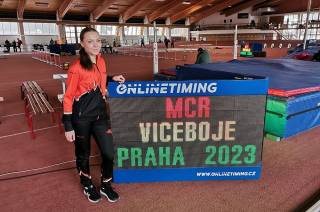 Denisa Linková startovala na halovém Mistrovství ČR žactva ve vícebojích