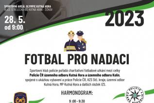 Kutnohorští a kolínští policisté sehrají charitativní utkání „Fotbal pro nadaci 2023“