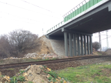 20160309_IMG_3041: Most u Hlízova není zcela dokončen, na stavbě však nikdo nepracuje