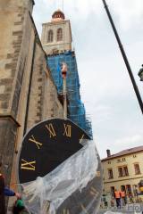 20160504_IMG_1590: Na věž kostela svatého Jakuba v Kutné Hoře se vrací ciferníky věžních hodin