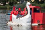 img_3748f: Foto: Čáslavská neckyáda bavila, na hladinu Podměstského rybníka vyplula nejrůznější plavidla