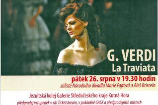 Opera La Traviata - poslední srpnové představení na nádvoří kutnohorské GASK