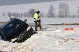 20170120154502_5G6H3568: Dopravní nehoda na křižovatce před Suchdolem si vyžádala lehké zranění