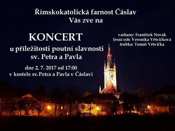 Prázdniny zahájí koncert varhan a žesťů v čáslavském kostele sv. Petra a Pavla