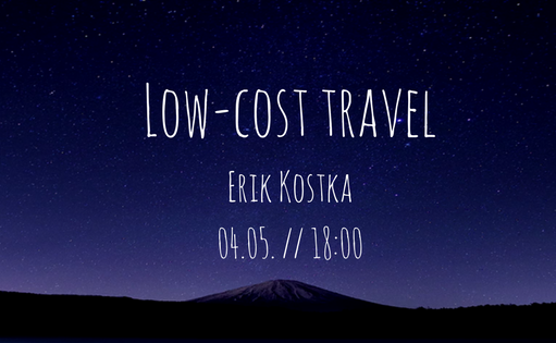 Erik Kostka si připravil přednášku o levném cestování