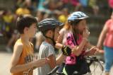 20180608140024_x-1341: Foto: Mladí cyklisté si v amfiteátru vyzkoušeli stupně vítězů