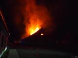20181014141406_001: Foto: Požár skladu ve Svaté Kateřině způsobil škodu za 2,5 milionu korun