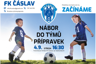 Dejte děti na fotbal! FK Čáslav pořádá ve středu nábor do týmů přípravek