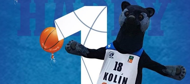 BERY - maskot týmu BC GEOSAN Kolín - slaví 1. narozeniny