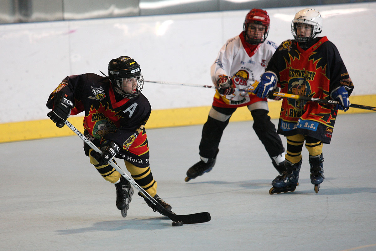 O víkendu se mladí Sršníci proháněli na kolečkách, in-line hokej si zahráli na turnaji