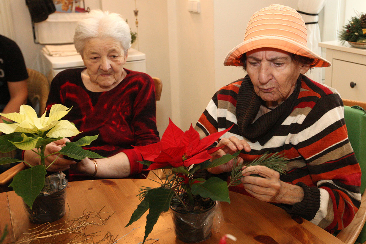 Na vánoční atmosféře se podíleli i sami klienti Alzheimercentra Filipov
