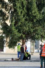 IMG_1101: Vánoční strom už zdobí Palackého náměstí v Kutné Hoře, rozsvítí se 2. prosince