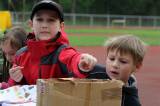 IMG_0970: Děti se při Ekodnu společnosti AVE CZ učily zábavnou formou třídit odpad