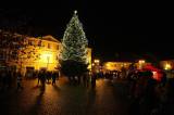 5G6H8091: Foto: Vánoční strom rozsvítili na svátek svaté Barbory také v Kutné Hoře