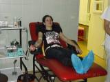 DSCF0170: Florbalistky kutnohorské Olympie v úterý darovaly téměř pět litrů krve!