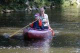 IMG_1279: Foto: Vodácká sezóna skončila, vodník Čochtan uzavřel ve Vrdech řeku Doubravu