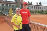 DSCF9021: Foto: V tenisovém turnaji Verner Cup kraloval „černý kůň“, pár Brandejský - Verner