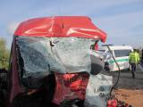 img_1822: Smrtelná nehoda na obchvatu Čáslavi: Dodávka se srazila s kamionem