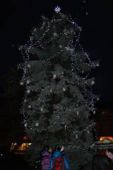 DSC08769: Foto: Rozsvěcení vánočního stromu v Čáslavi letos zmoklo a zmrzlo