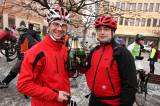 5G6H3368: Foto: Kutnohorští cyklisté si na Nový rok připili tradičně na Palackého náměstí
