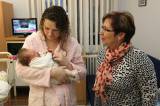 5G6H3648: Prvním miminkem roku 2015 narozeným v čáslavské porodnici je Sofie Málková