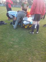 malin10: U fotbalového zápasu Malín B - Malešov B v neděli asistovala záchranka