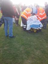 malin16: U fotbalového zápasu Malín B - Malešov B v neděli asistovala záchranka