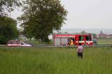 10: Smrtelná nehoda na obchvatu Kolína, čelní střet s kamionem nepřežil řidič osobního auta