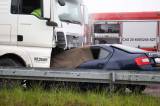 7: Smrtelná nehoda na obchvatu Kolína, čelní střet s kamionem nepřežil řidič osobního auta