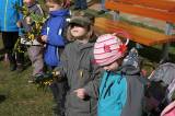 IMG_9026: Děti v zahradě kutnohorské mateřské školy Pohádka vítaly jaro