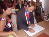 P7230855: Kapitán Tupadel Pavel Štainer podepsal sňatek novomanželů Chvátalových