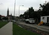 IMG_9366: Čáslavská křižovatka „Ostrý roh“ se mění k nepoznání, řidičům začne sloužit prvního září
