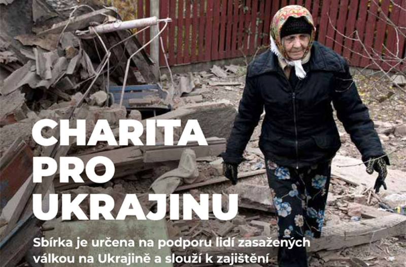 Charita ČR vyhlásila veřejnou sbírku na pomoc Ukrajině