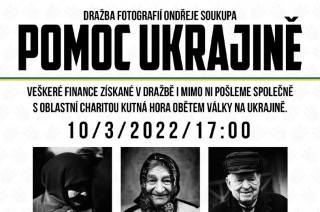 Výtěžek dražby fotografií Ondřeje Soukupa bude věnován na pomoc Ukrajině