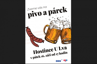 TIP: Kandidáti ODS a TOP 09 vás zvou na pivo a párek 
