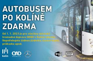 Městská autobusová doprava v Kolíně bude od 1. ledna 2023 zdarma!