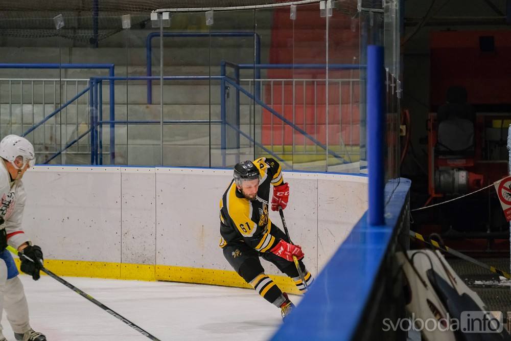 Foto: Ve čtvrtečním zápase AKHL hokejisté HC Piráti Volárna porazili HC Vosy 13:1!