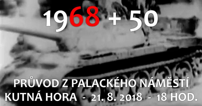 Padesáté výročí invaze vojsk Varšavské smlouvy do ČSSR připomene v Kutné Hoře průvod