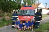 20180828214651_mancice3: Sbor dobrovolných hasičů Mančice díky Nadaci Agrofert pořídil starší dopravní vůz Ford transit