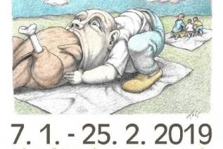 Kolínská knihovna vystavuje kreslený humor Emanuela Holého