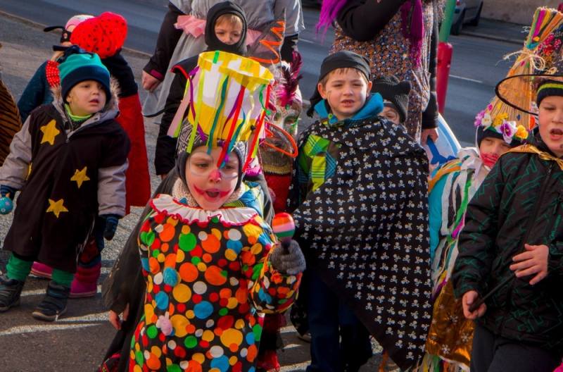 Foto: Děti z Mateřské školy Žleby připravily na čtvrtek masopustní průvod obcí