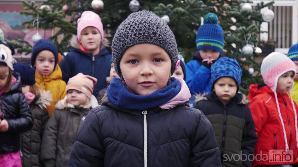 Foto, video: V Hlízově rozsvítili vánoční strom on-line