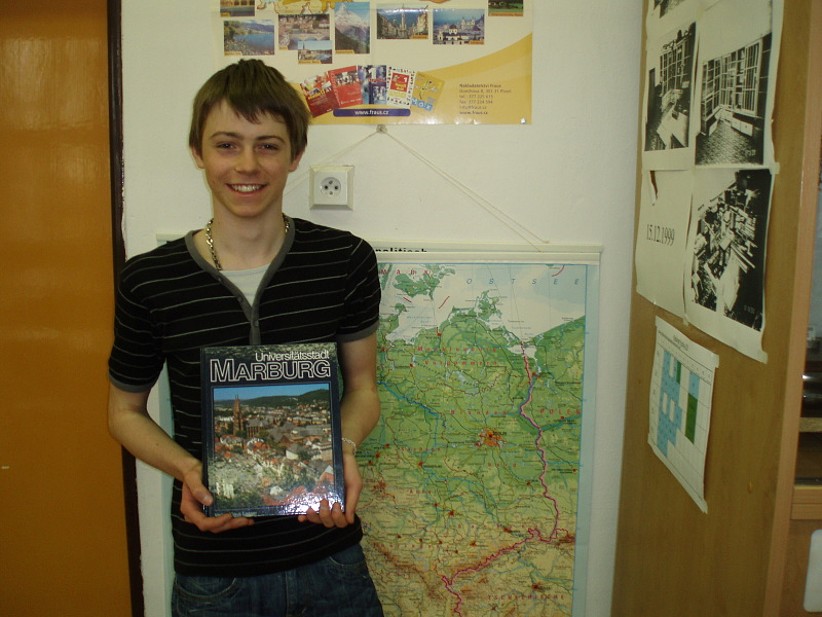 David Albrecht z čáslavského gymnázia uspěl v celostátní soutěži v německém jazyce