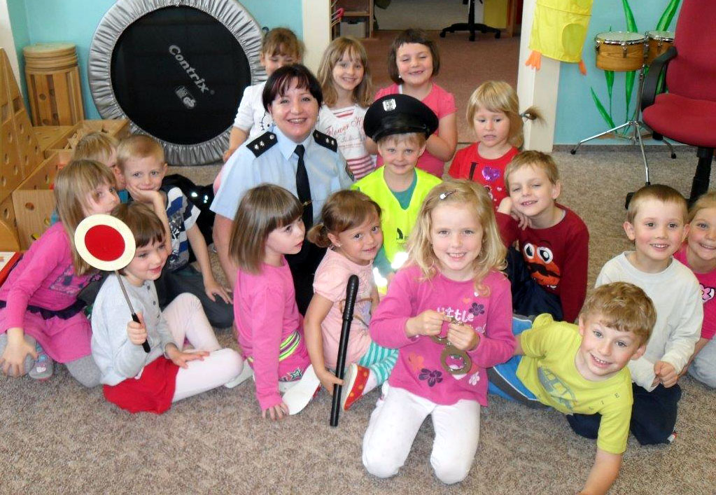 Děti z Mateřské školy Sedlec a Malín Kutná Hora měly radost z policejní návštěvy