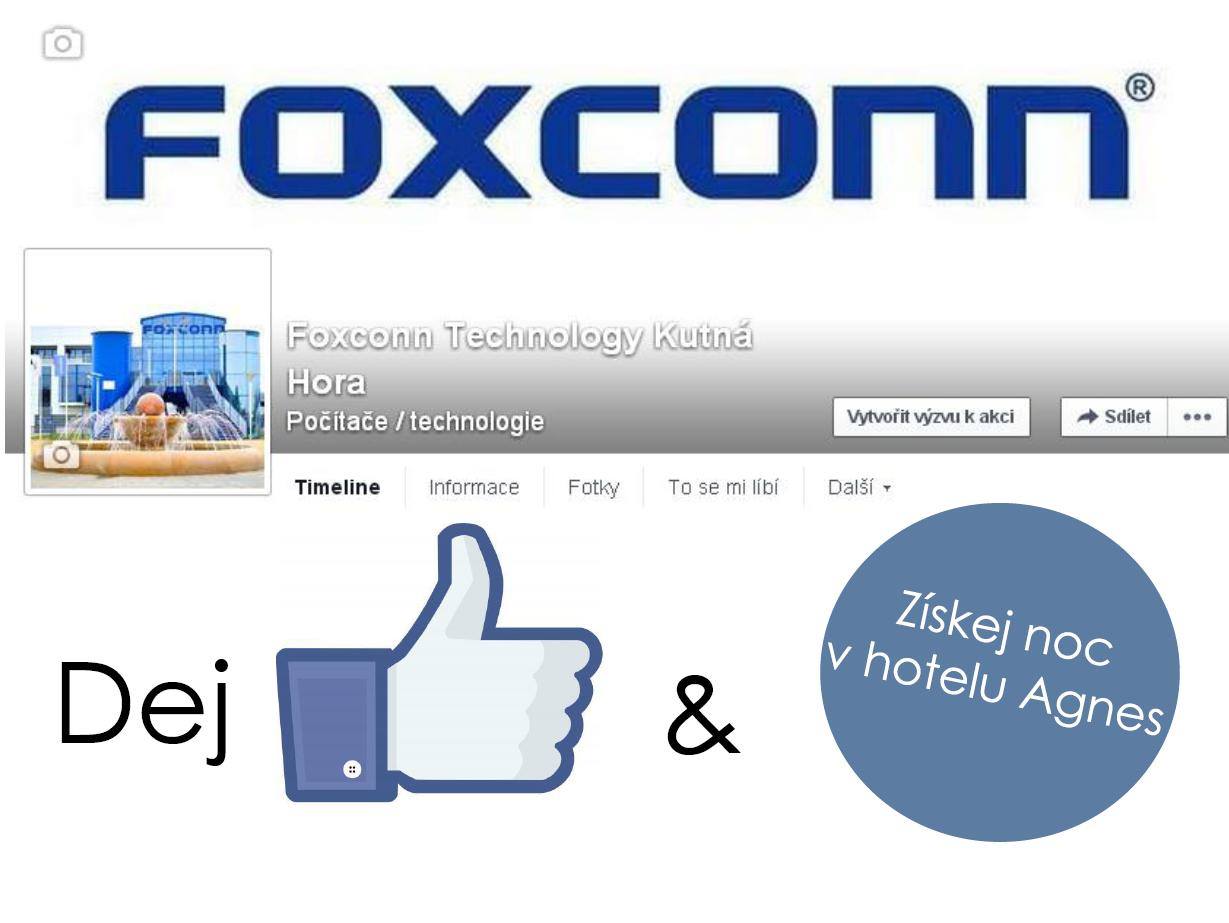 TIP: Soutěžte se společností Foxconn Kutná Hora o pobyt v hotelu Agnes v Bohdanči