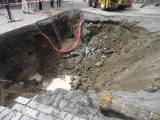 P7190121: Opět se ozvalo podzemí Kutné Hory, propadla se Šultysova ulice