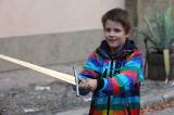 5G6H4294: Foto: Šermíři na Kutnohorském grošování učili svému řemeslu i děti