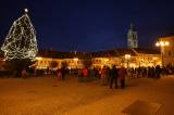 5G6H8783: Novoroční ohňostroj na kutnohorském Palackého náměstí nechyběl ani letos