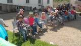 SDC11341: Dětský den na terase kavárny v galerii GASK zakončila soutěž v pojídání zmrzliny