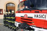 IMG_2168: Čáslavští hasiči získali nejnovější cisternovou automobilovou stříkačku Tatra 815